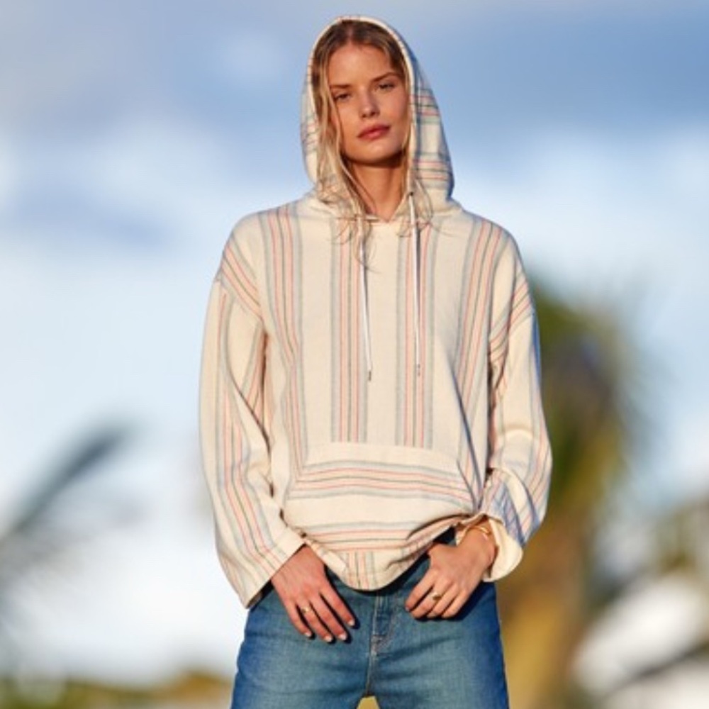 Roxy Striped poncho hoodie excellent condition